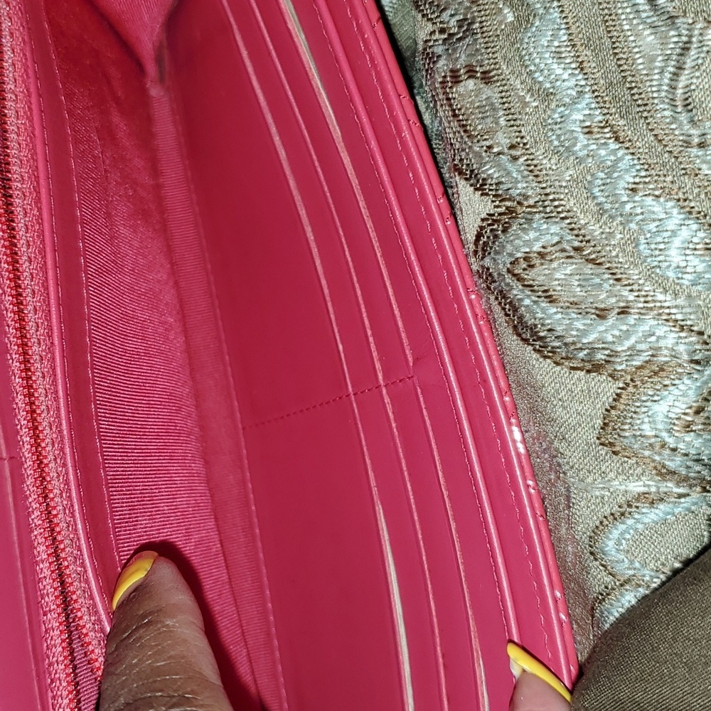 EUC Chanel long flap wallet in patten Hot Pink. - Picture 6 of 11